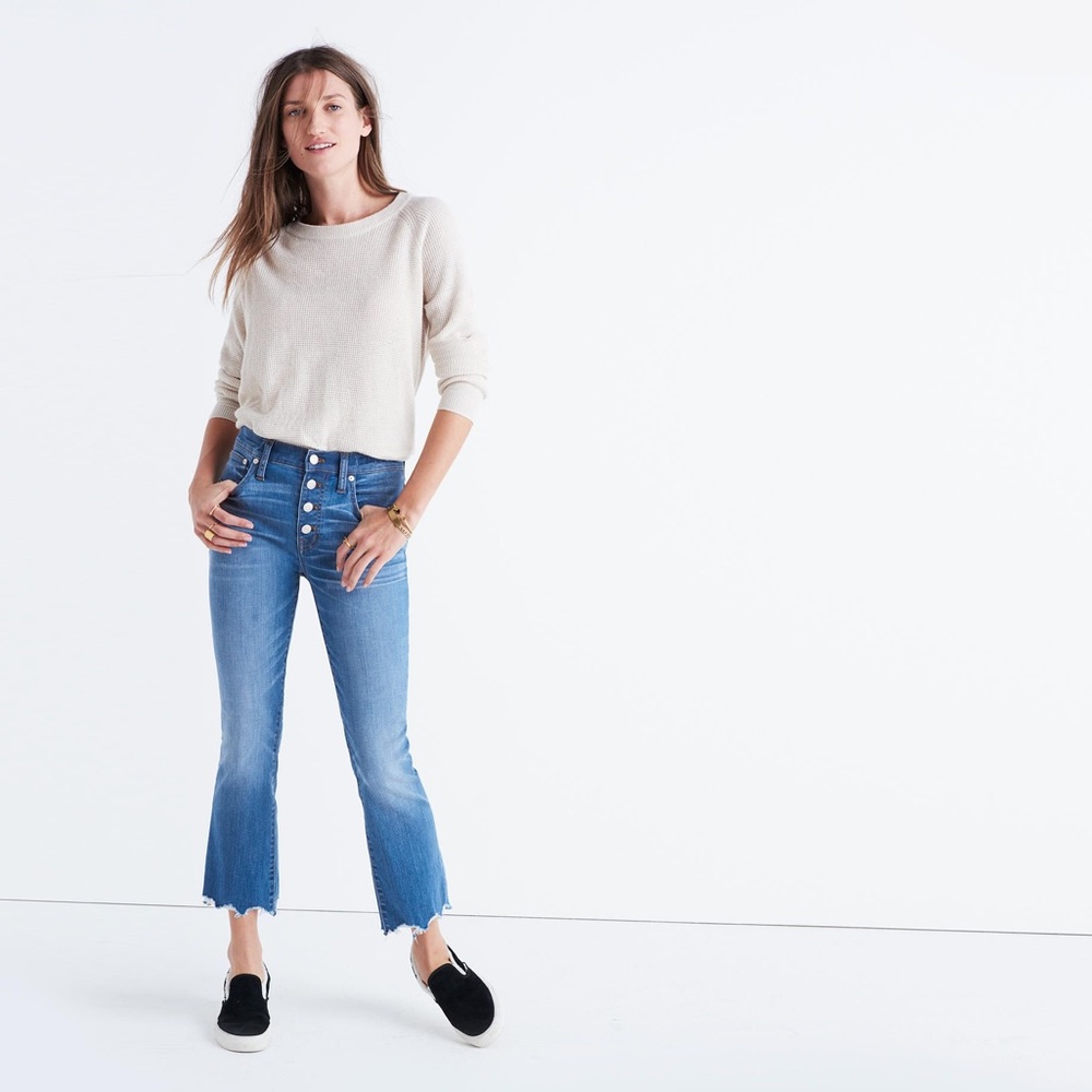 Madewell button front Cali Demi boot jeans